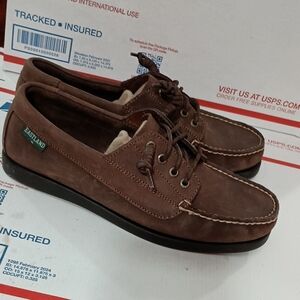 Eastland Brown Leather Moccasin-Style Boat Shoes